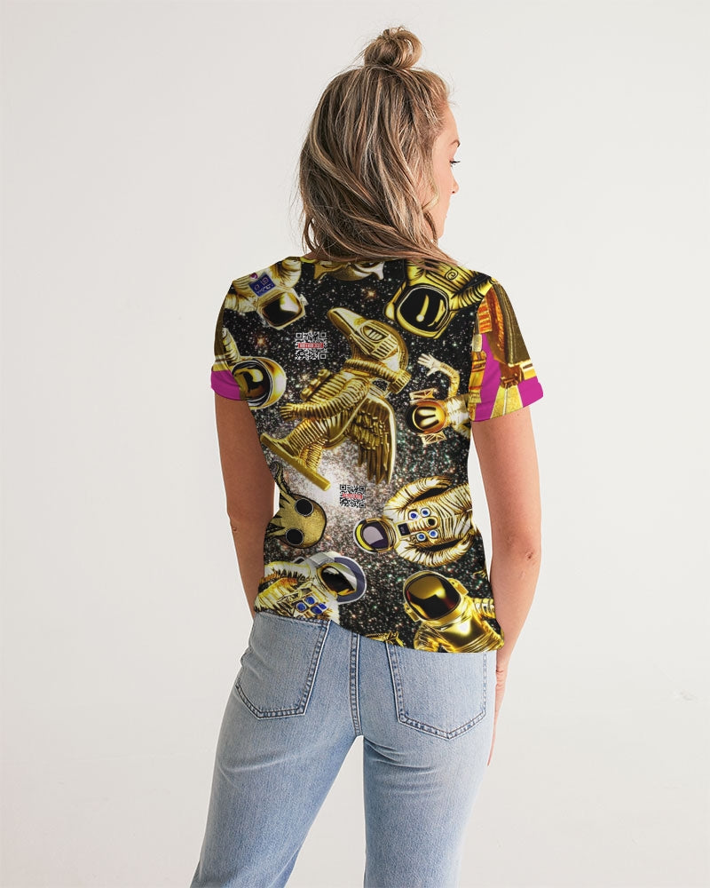 Robotic Abstrak Women's All-Over Print V-Neck Tee