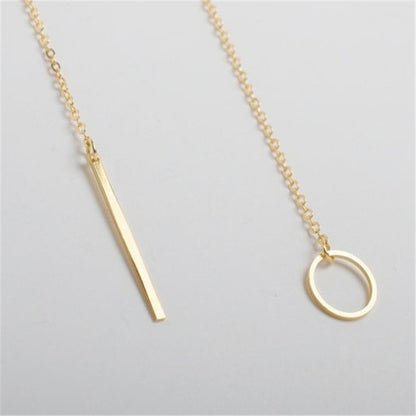 Personalized Simple Metal Ring Short Necklace Female Clavicle Chain