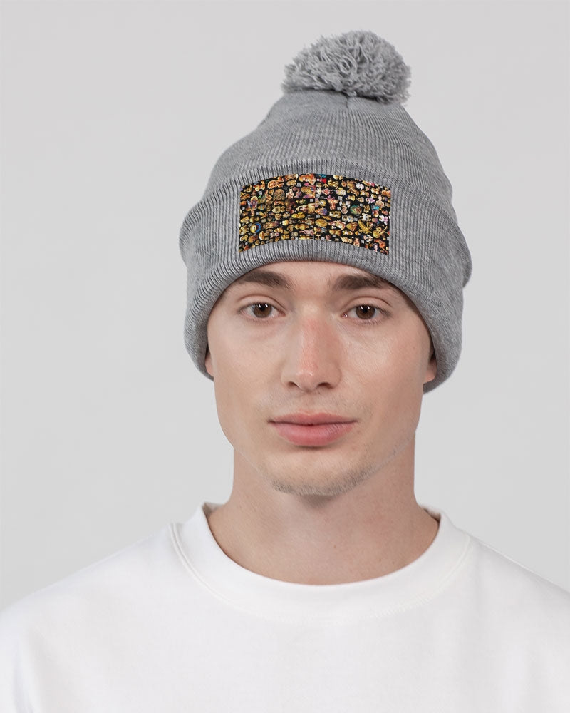 4 Annunaki Abstrak Collection Pom-Pom Knit Beanie | Sportsman