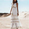 Temperament Bohemian Long Skirt Women's Dress Lace Splicing Big Swing Dress