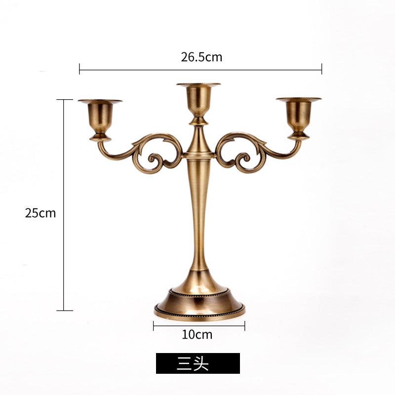 Metal Candlestick 3 Arms Tall Candle Holder Candelabra Candle Stand