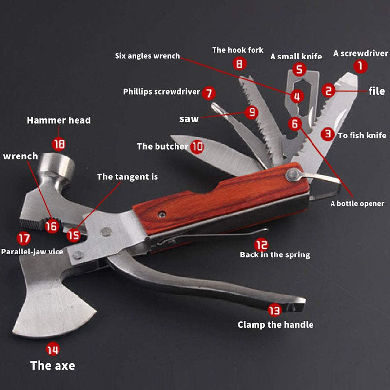 16 In 1 Multi Function Folding Army Knife Tactical Survival Camping Multi Tool