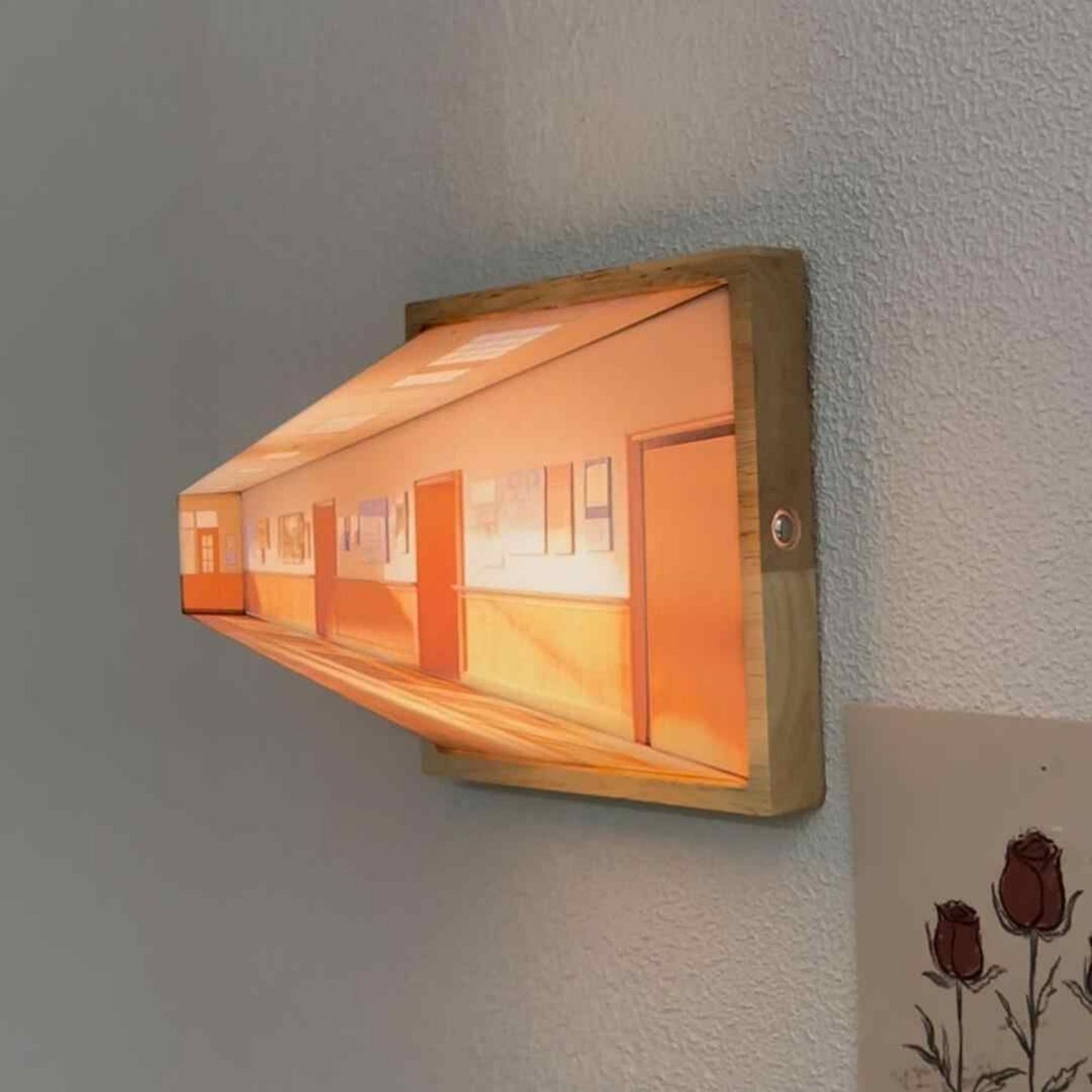 3D Illusion Night Light Gallery Bedside Picture Style Creative Modern Simulate Sunshine Drawing Night Light Gift