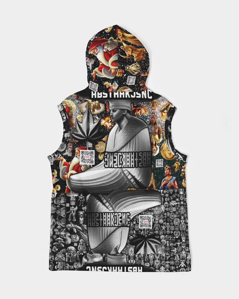 Matrix Vison Men's All-Over Print Heavyweight Sleeveless Hoodie