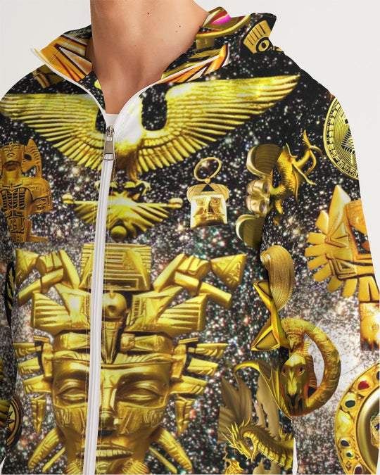 Ancient Abstrak Men's All-Over Print Windbreaker