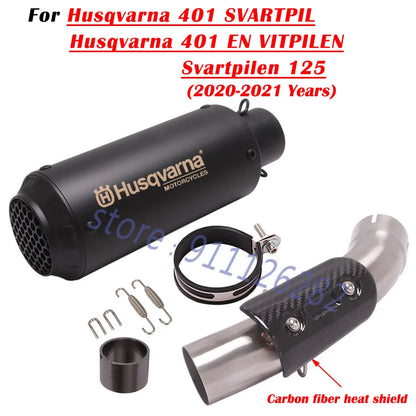 For Husqvarna 401 SVARTPILEN 401 VITPILEN 250 2018 19 2020 2021 2022 Motorcycle Exhaust Escape Modify With Mid Link Pipe Muffler