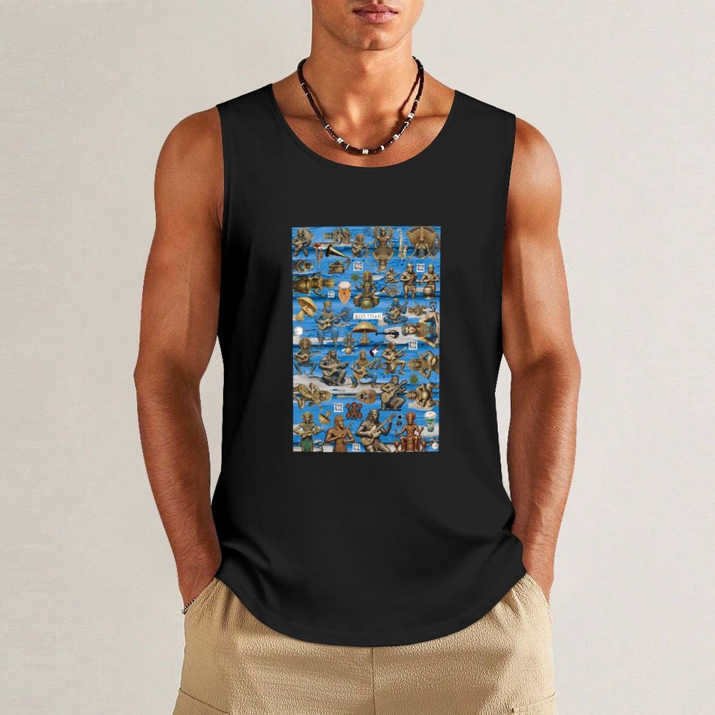 DTF 160gsm Men's Cotton Tank Top BX (Front Printing)