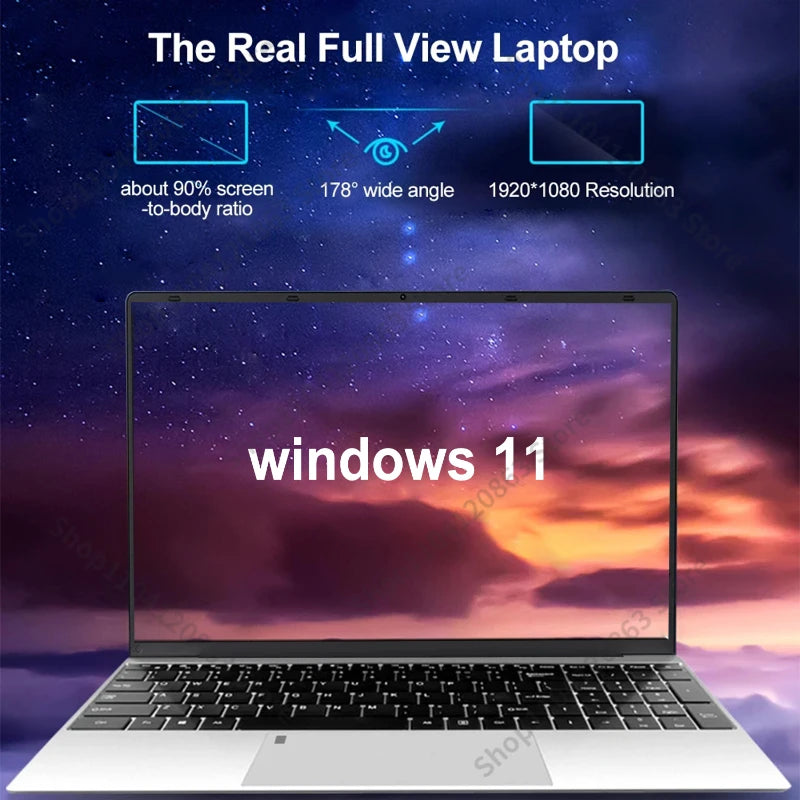 15.6' Office Study Laptop Computer Windows 11 32GB DDR4 1TB SSD N95 Unlock Notebook PC Computer FHD Display computer  notebook