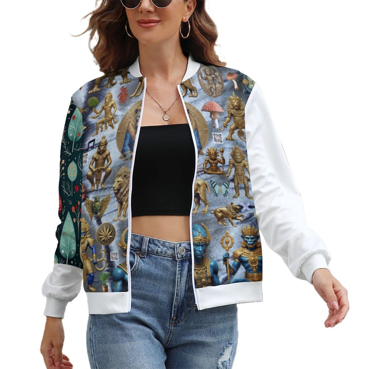 Women's Zipper Jacket LLJK (All-Over Printing)