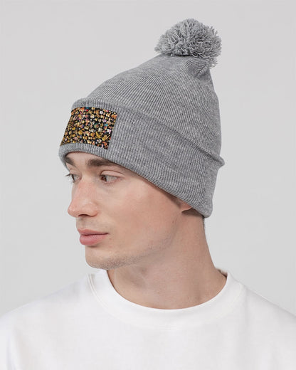 4 Annunaki Abstrak Collection Pom-Pom Knit Beanie | Sportsman