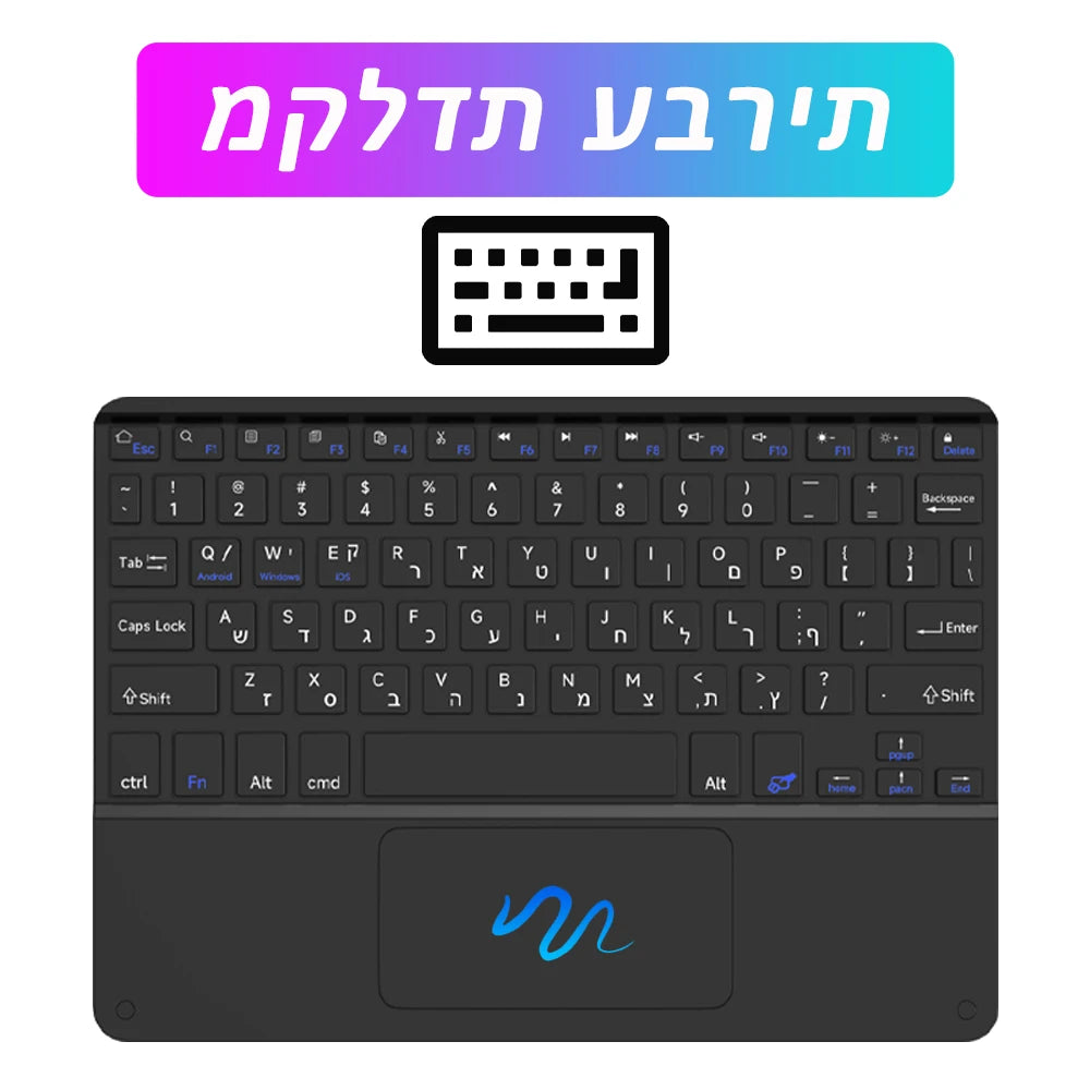 CASEPOKE For iPad Wireless Keyboard with Touchpad For Xiaomi Samsung Huawei Android iOS Windows Bluetooth Keyboard and Mouse