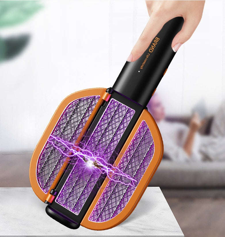 Foldable Electric Mosquito Killer Fly Swatter Bug Zapper Anti Moustique Rechargeable For Indoor And Outdoor Patio Camp