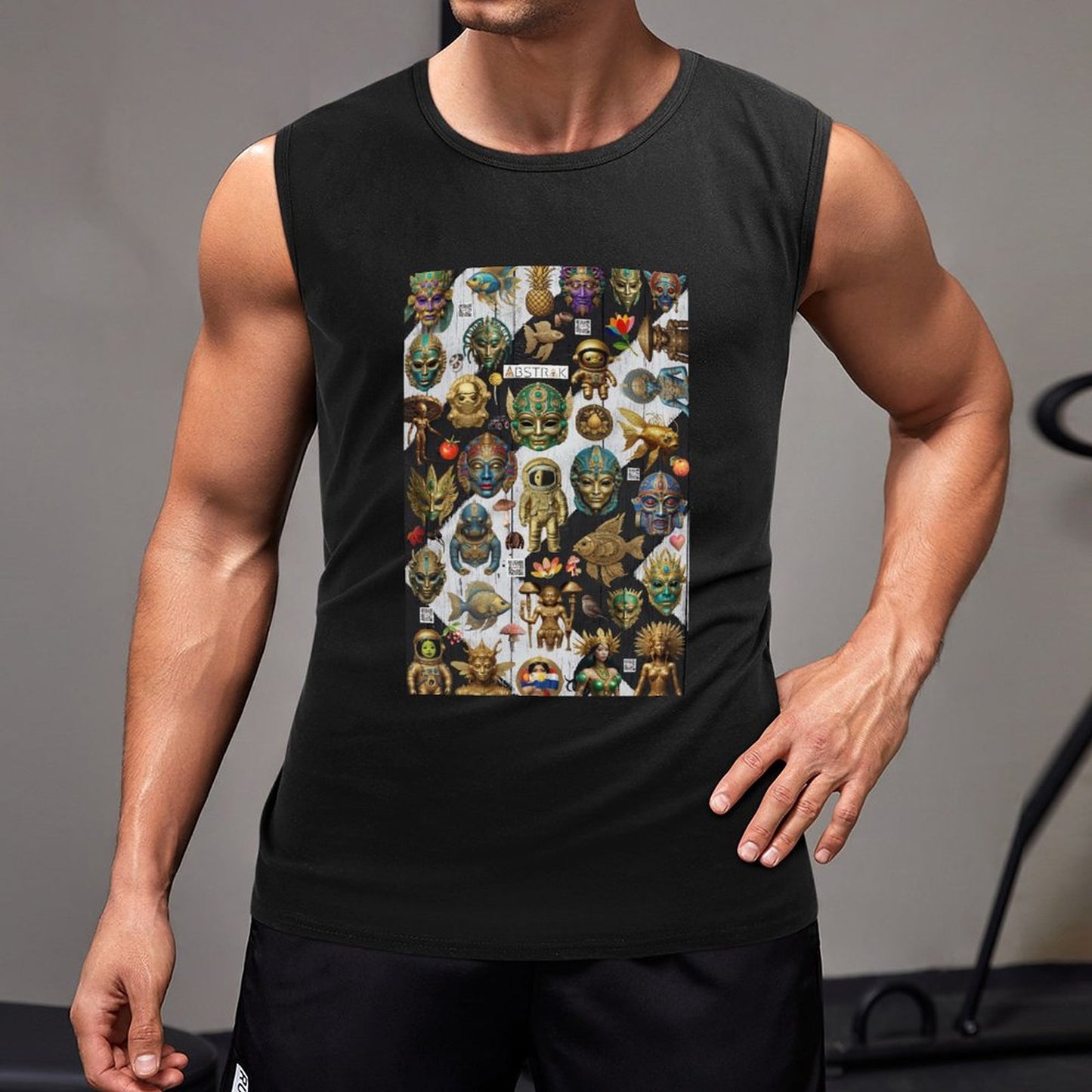 150gsm Men Sleeveless Muscle Shirt