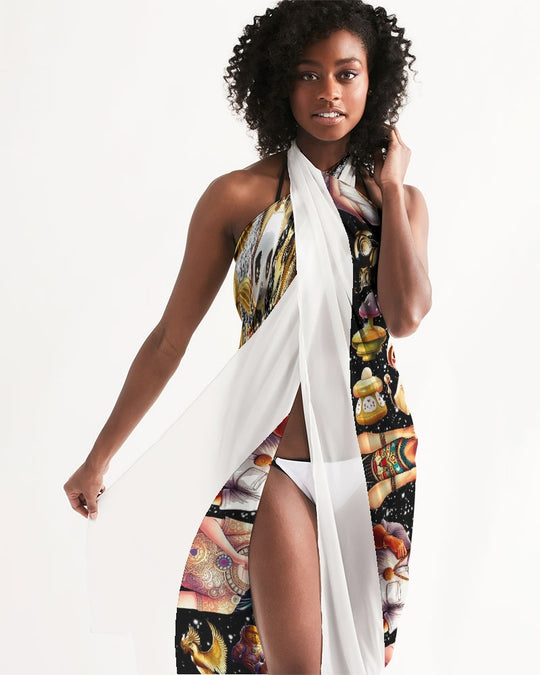 Womens Abstrak All-Over Print Swim Cover Up