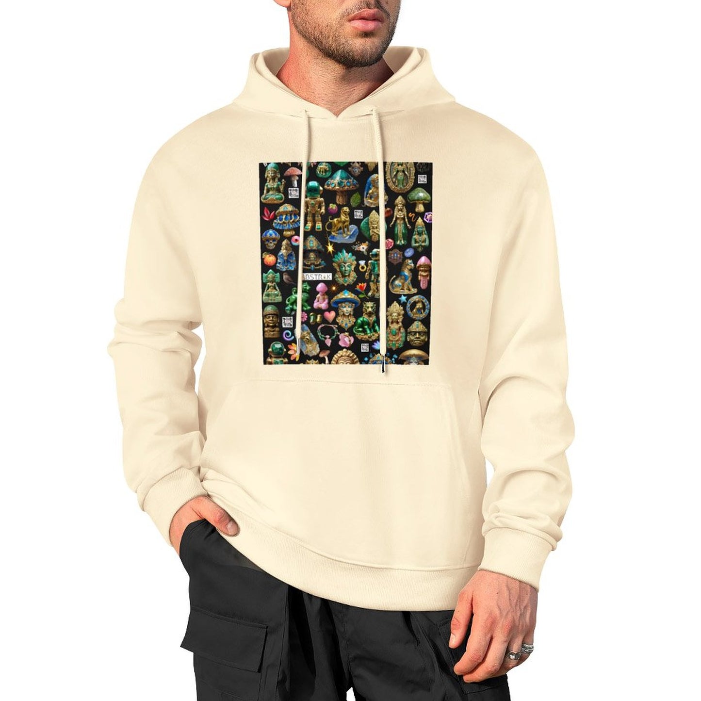 DTF 250gsm Cotton Men's Hoodie with Pocket (Front Printing)