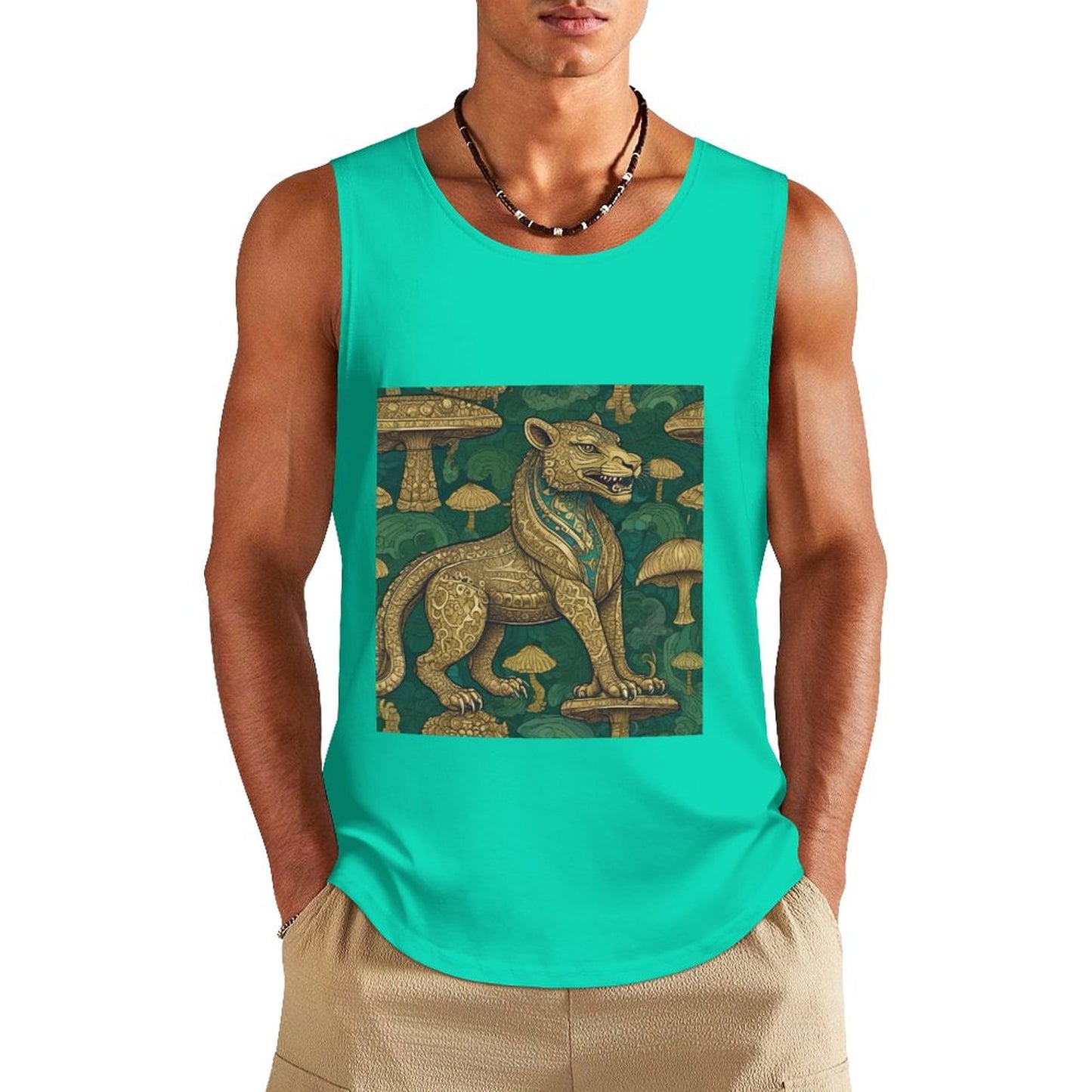 DTF 160gsm Men's Cotton Tank Top BX (Dual-sided Printing)