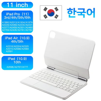 For iPad Magic Keyboard For iPad 10th Pro 11 12.9 3rd/4/5/6th Air 10.9 4/5th Ultra Slim Bluetooth Keyboard for iPad Accessories