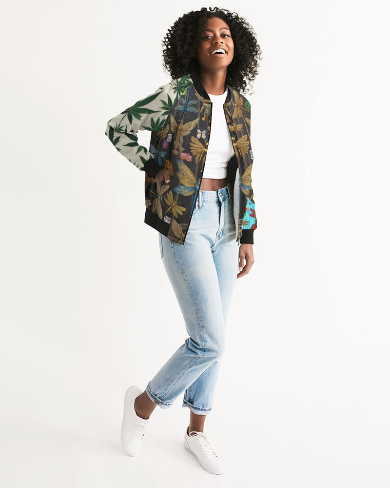 Abstrak dragonfly Women's All-Over Print Bomber Jacket