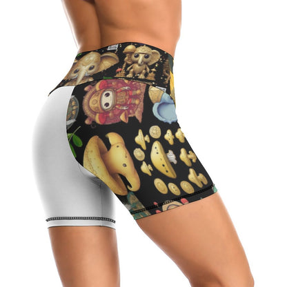 Women Yoga Shorts Y10A (All-Over Printing)