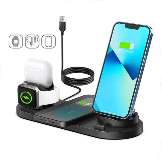 100W 8 in 1 Wireless Charger Fast Charging Station for iPhone15/ 13/14/12 Pro Max/11 /XS Max, iWatch 8/7/6/SE/6/5/4, AirPods Pro