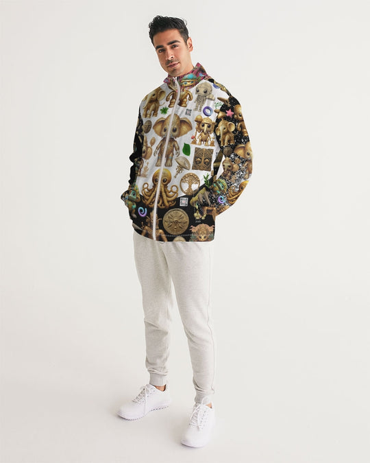 Elephant Collection Men's All-Over Print Windbreaker