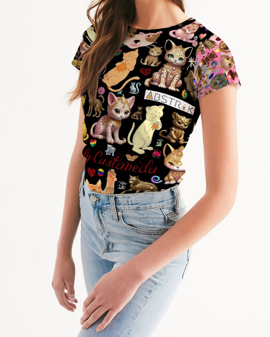 Leidy Abstrak Women's All-Over Print Tee