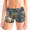 Womens Abstrak Women's All-Over Print Mid-Rise Yoga Shorts