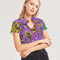 Ancient Abstrak Collection Women's All-Over Print Short Sleeve Button Up