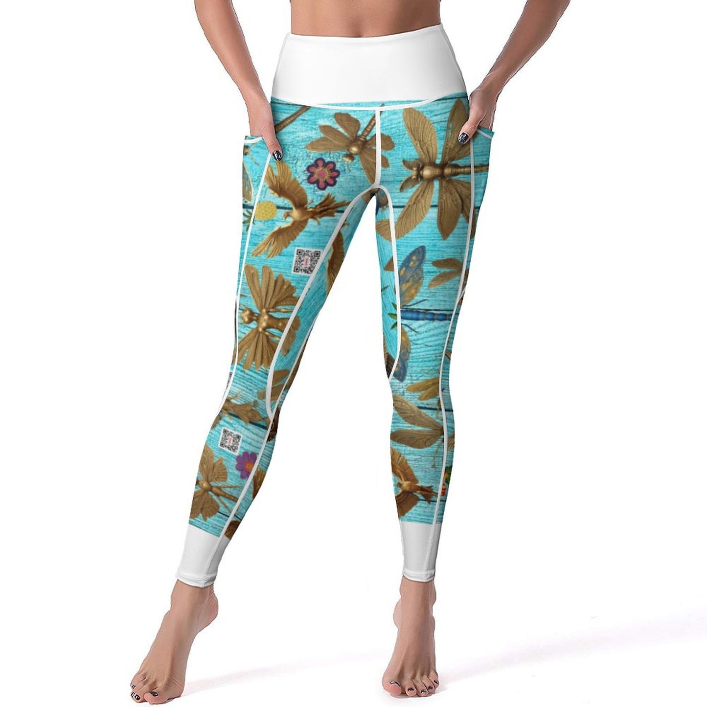 Custom Printed Yoga Pants with 2 Pockets CE003 (All-Over Printing)