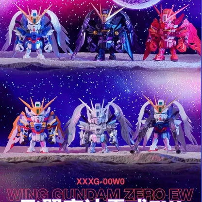 Bandai  Blind Box Original Wing Zero Ew Qmsv-mini Seriestrendy Figure Mystery Box Gratis Model Toy Collection Gift