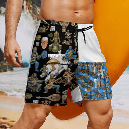 Men's Hawaiian shorts with 4 Pockets