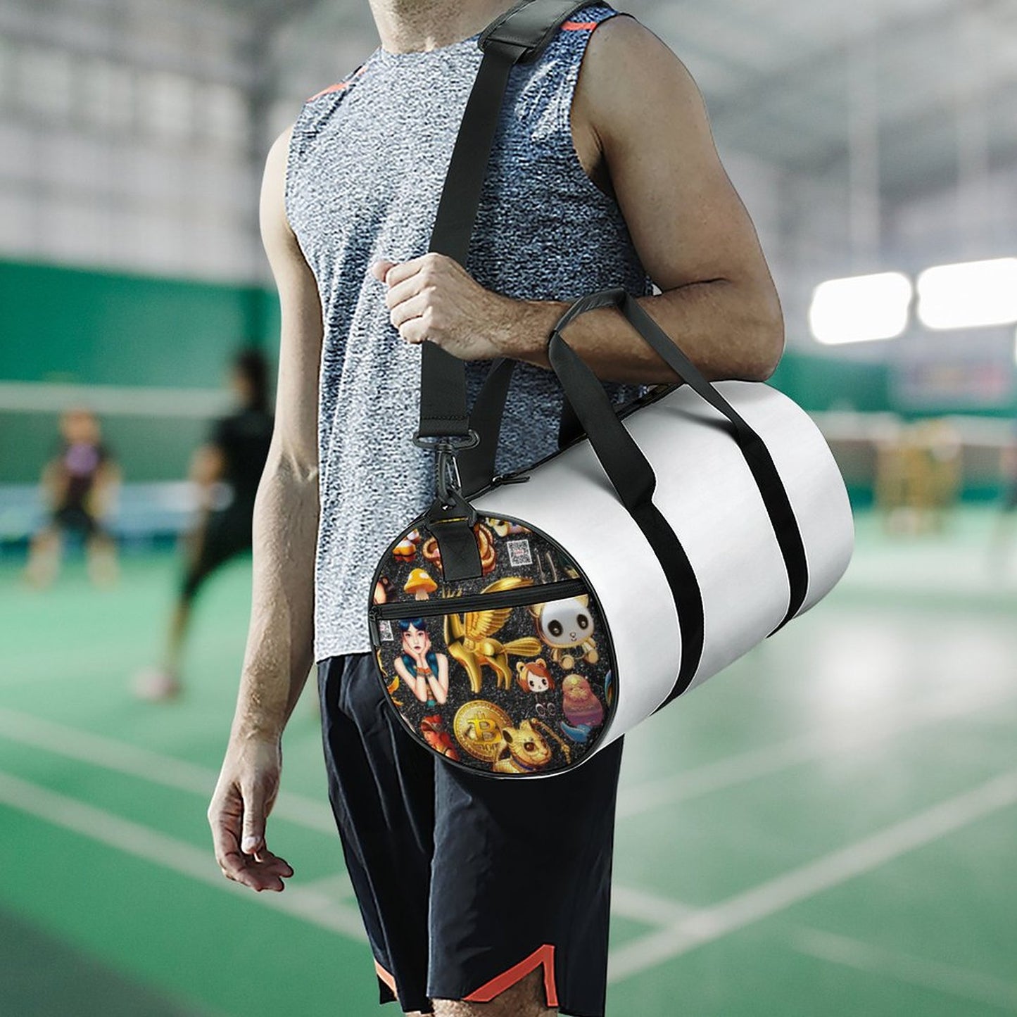 Cylindrical Gym Bag Q006