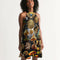 Nature Abstrak Women's All-Over Print Halter Dress