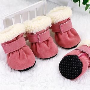 Waterproof Winter Dog Boots Socks Pet Dog Shoes Anti-slip Puppy Cat Rain Snow Booties Footwear For Small Dogs