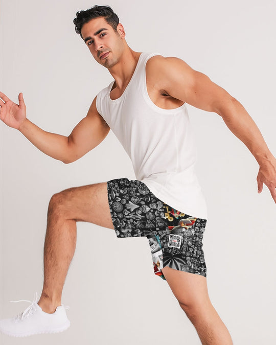 Matrix Vison Men's All-Over Print Jogger Shorts