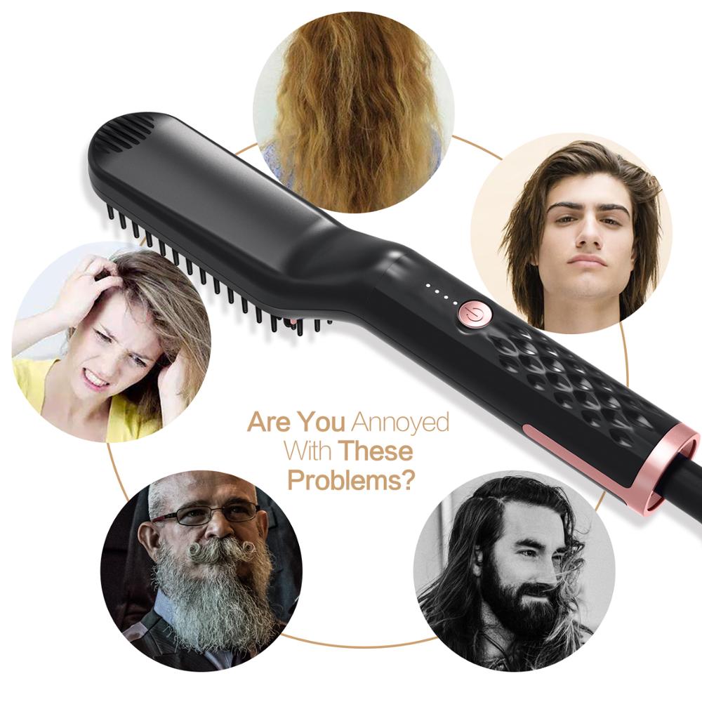 Multifunctional Hair Straightener Brush Hot Comb Straighteners