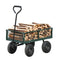 Carriage Garden Cart Steel Garden Cart With Swivel Handle And Detachable Sides, Practical Heavy Duty Garden Cart And Trolley