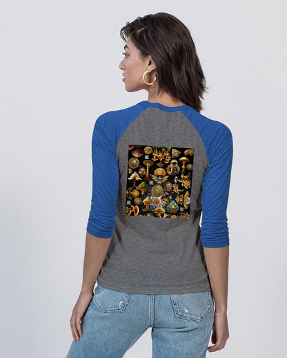 Nature Abstrak Unisex Three-Quarter Sleeve Baseball Tee | Bella + Canvas