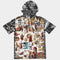 Matrix Vison Men's All-Over Print Premium Heavyweight Short Sleeve Hoodie