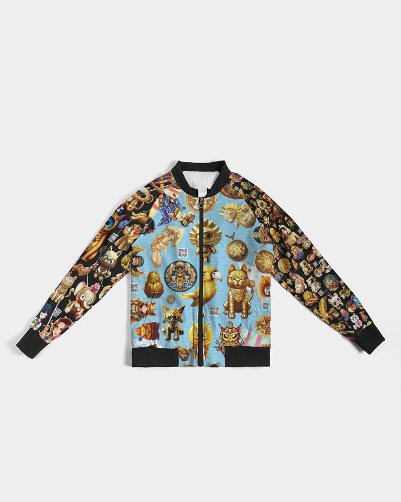 4 Annunaki Abstrak Collection Women's All-Over Print Bomber Jacket