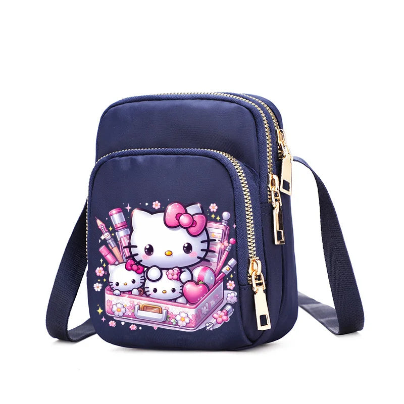 HelloKittys Women Shoulder Bag Small Multifunction Handbag Casual Tote Female Crossbody Bag  Messenger Bags Anime Purse Pouch