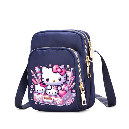 HelloKittys Women Shoulder Bag Small Multifunction Handbag Casual Tote Female Crossbody Bag  Messenger Bags Anime Purse Pouch