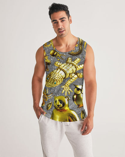 Outer Space Abstrak Men's All-Over Print Sport Tank