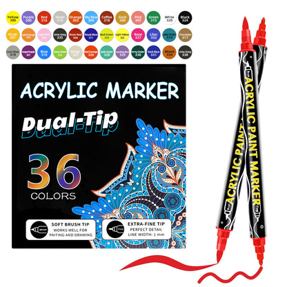 Acrylic Marker Pen Double-headed Stackable Water-based Paint Brush