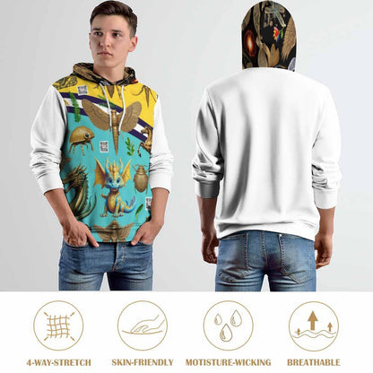 230gsm Men's Cool Hoodie with Double-layer Cap (All-Over Printing)