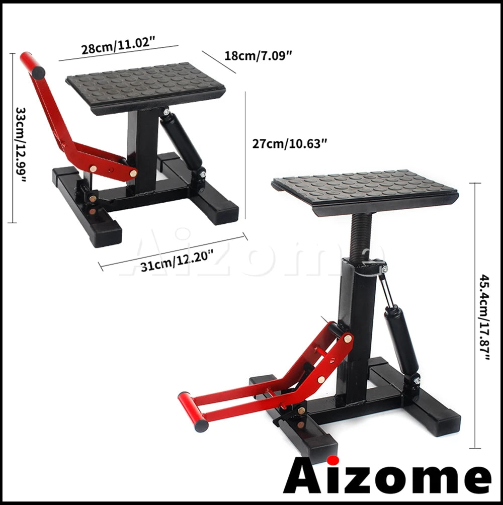 330 LBS Adjustable Height Lifting Stand Motorcycle Jack Hoist Stand Lift Table For Honda Suzuki Yamaha Kawasaki Enduro off Road