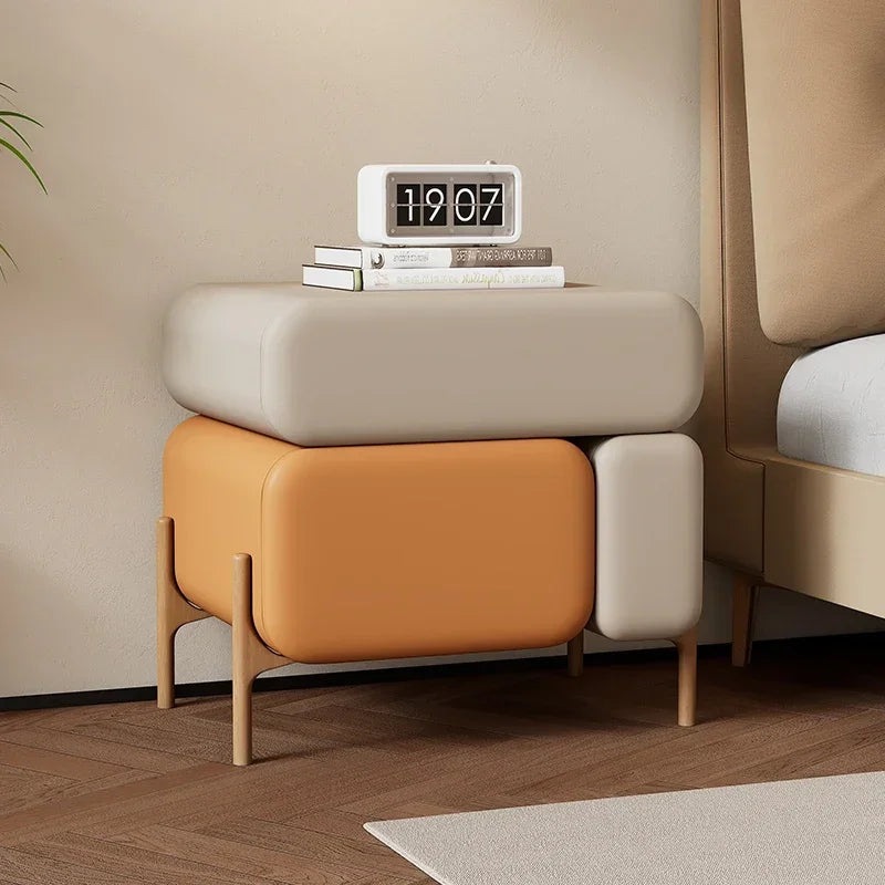 bedside table 2024 new square cream wind bedroom bedside table small apartment storage cabinet furniture bedroom