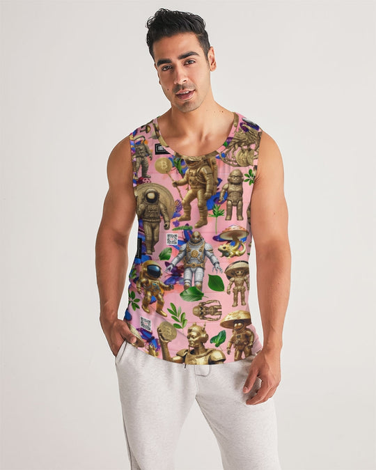 Mushroom Abstak Collection Men's All-Over Print Sport Tank