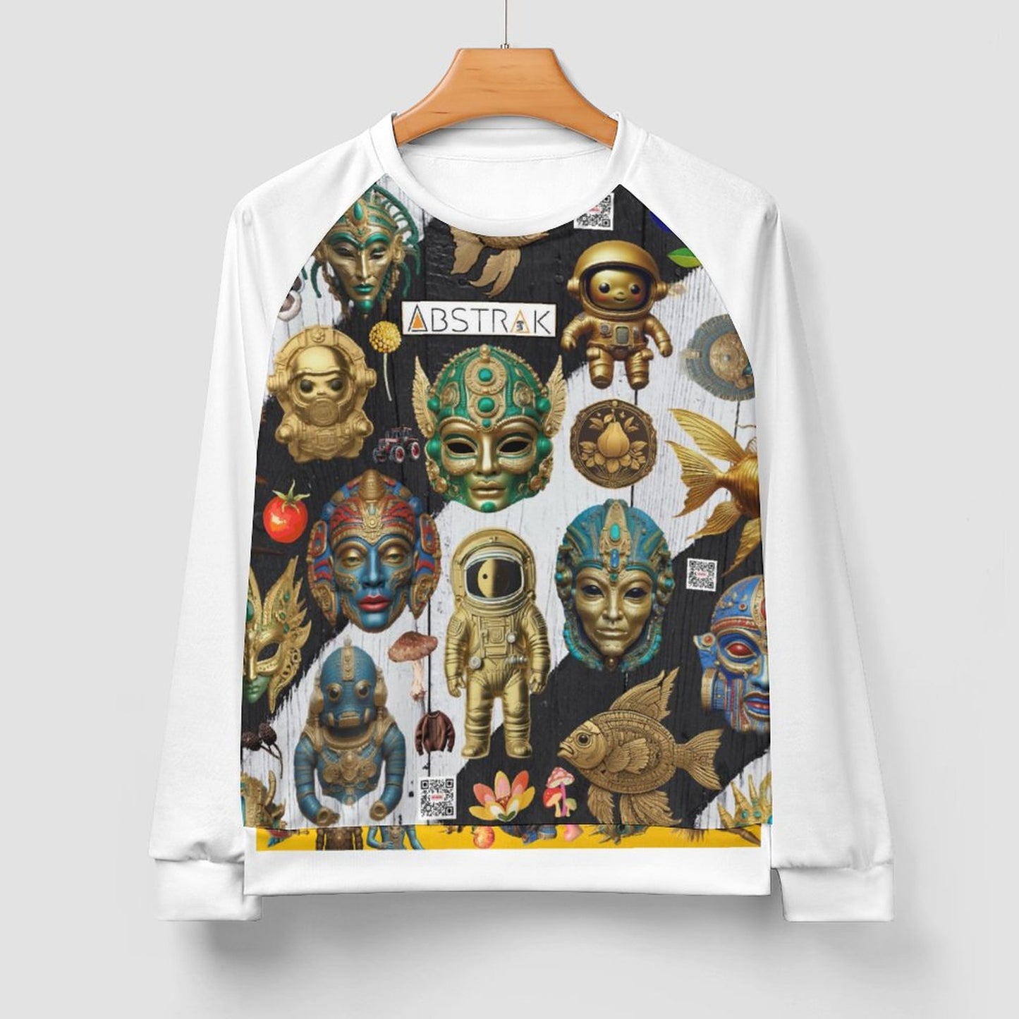 280gsm Men's Crewneck Sweatshirt Raglan A27H (All-Over Printing)