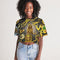 Ancient Abtsrak Women's All-Over Print Lounge Cropped Tee